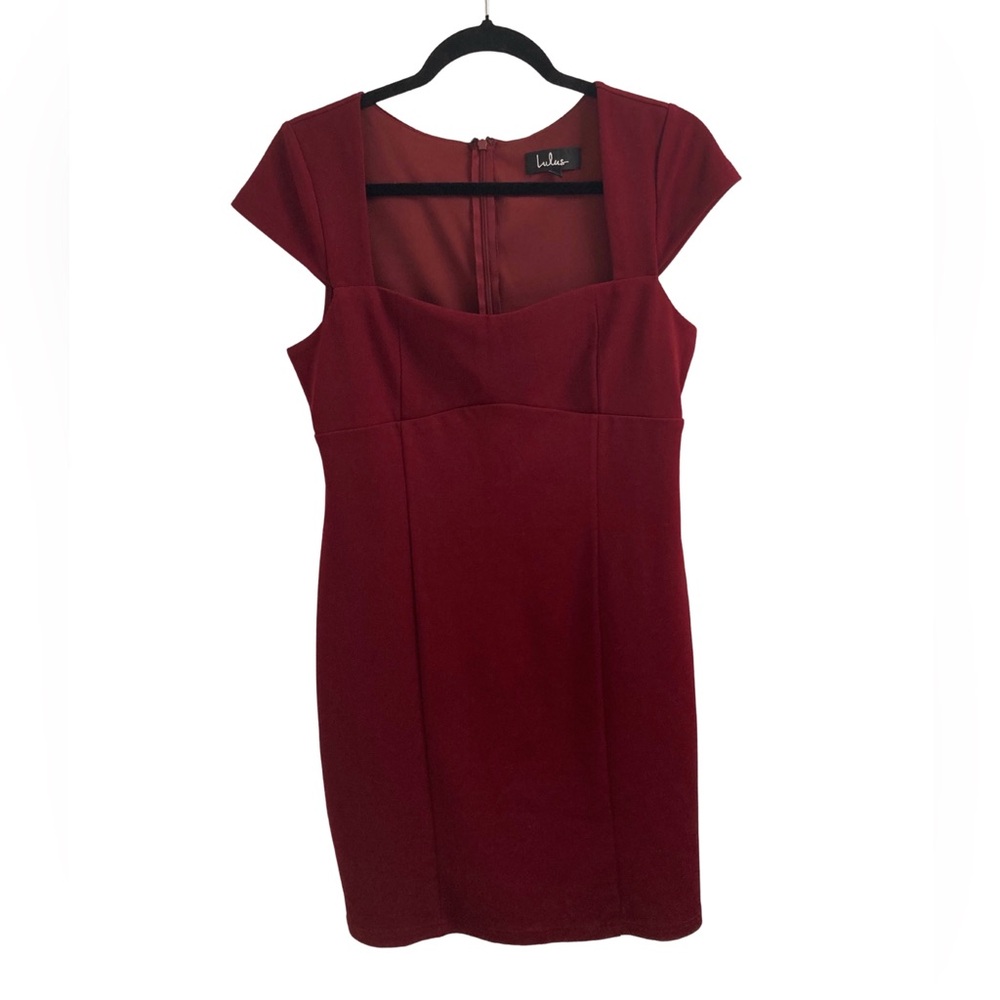 Lulus Burgundy Bodycon Dress Size L